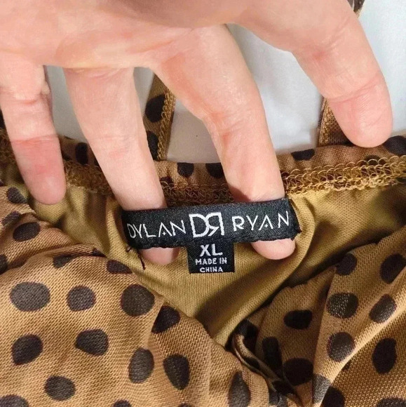 Dylan Ryan cheetah animal print long sleeve blouse sz XL - Picture 4 of 8